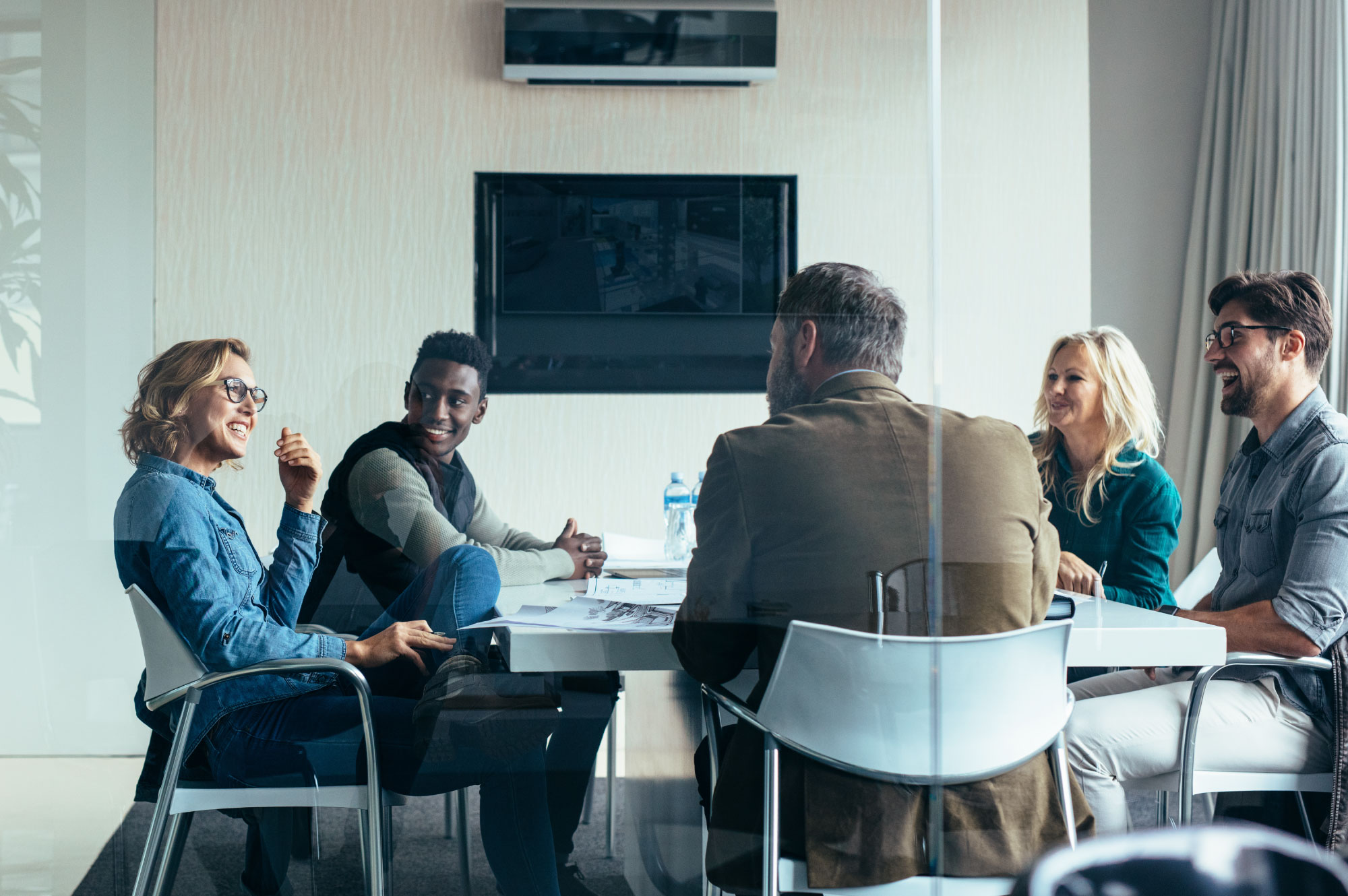 Group of people having a meeting.