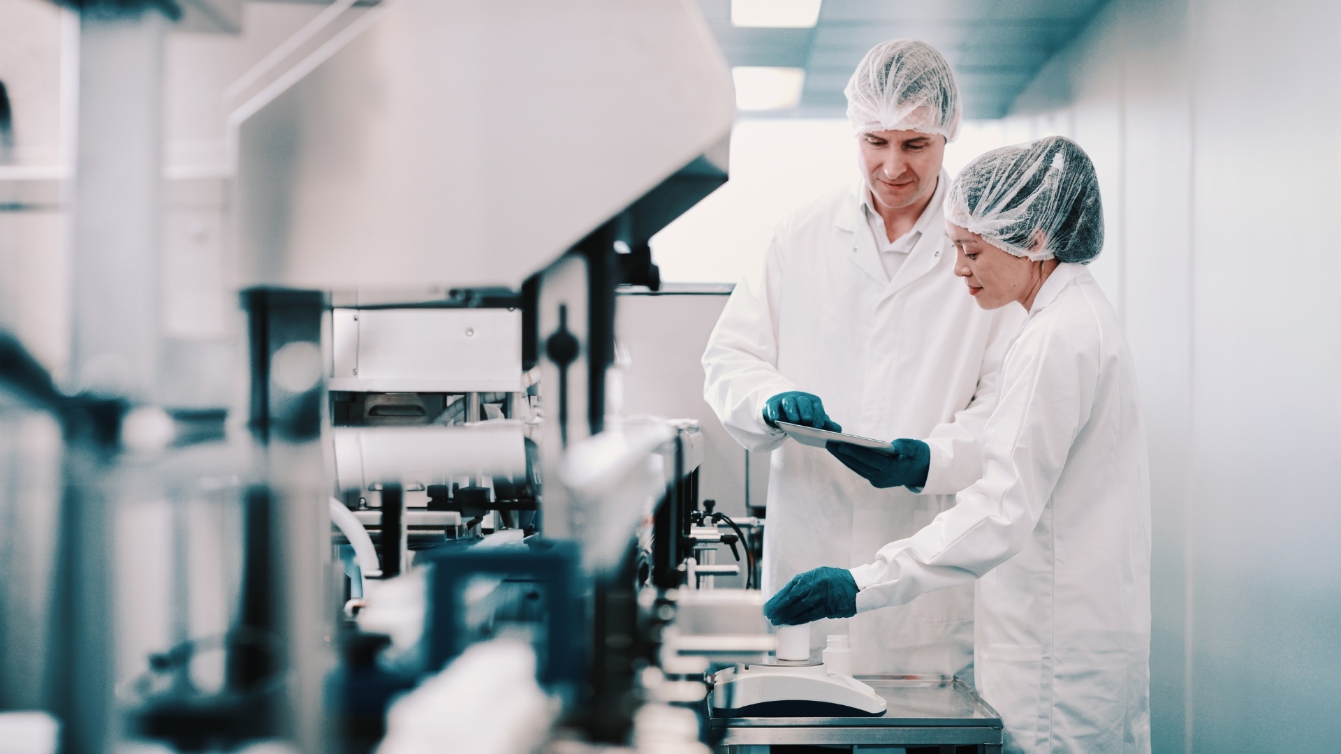 Team working in a laboratory testing safety on a new medical drug