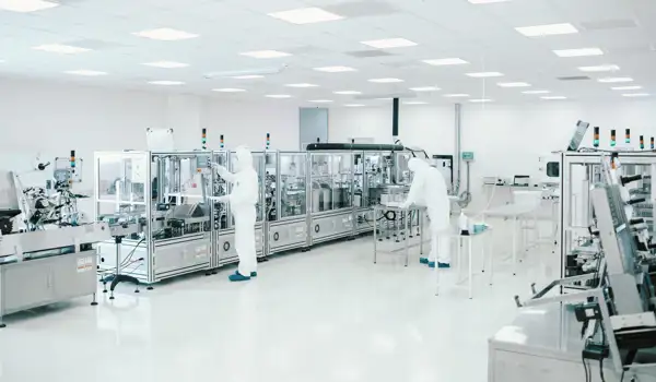 People working in a smart manufacturing lab