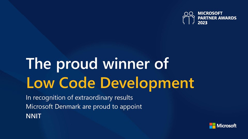 Microsoft Awards 2023 Winner Low Code Development