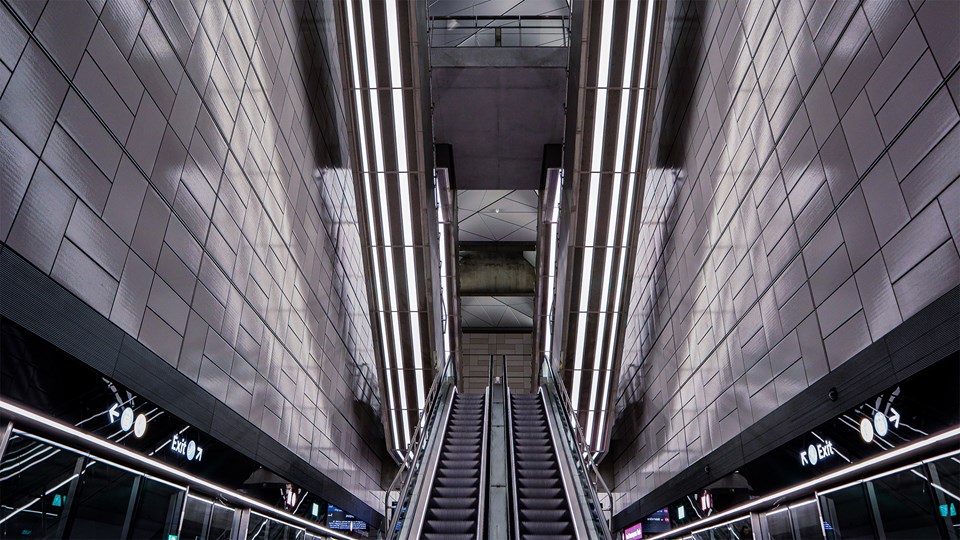 Copenhagen metro escalators